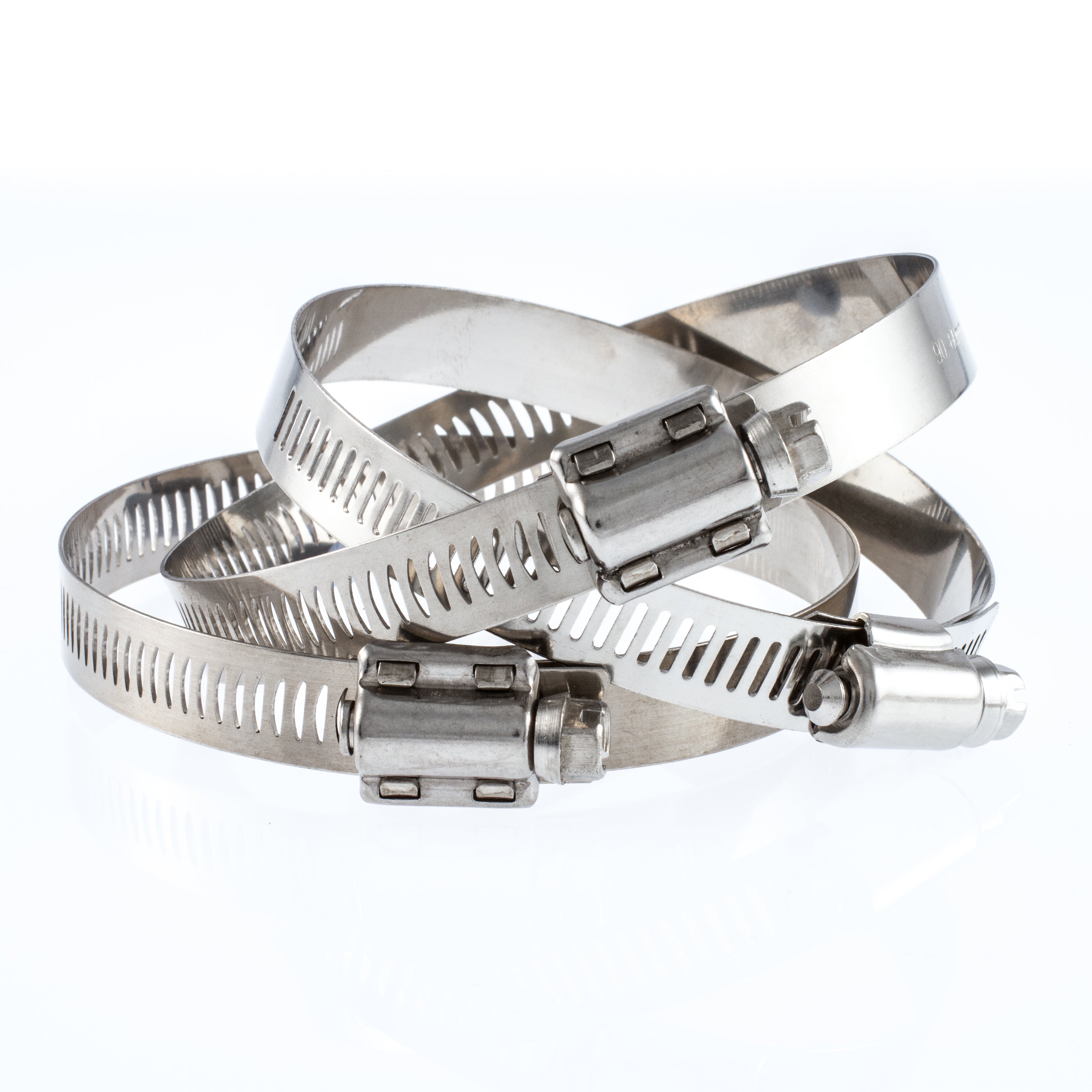 Stainless Steel Worm-Drive Clips 100mm - 360mm Dia.
